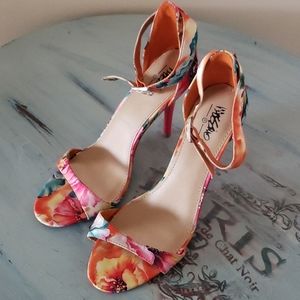 Mossimo shoes heels flowers size 7